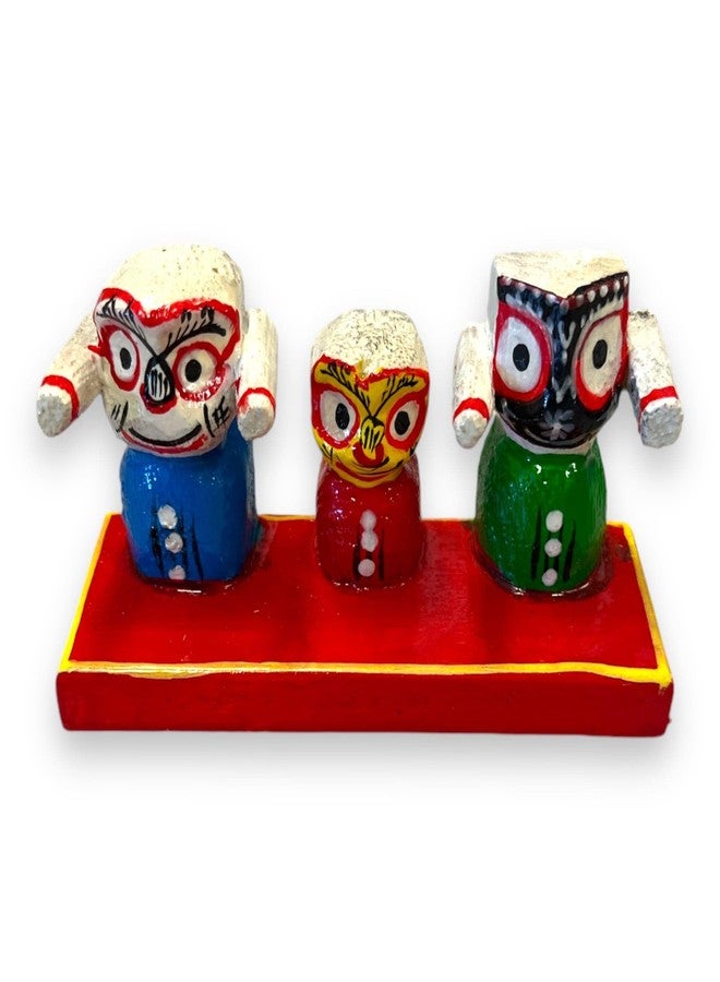 LOVENSPIRE Lord Jagannath Balabhadra Subhadra Idol لديكور المنزل ولوحة قيادة السيارة Mandir Puja - قطعة هدية لدمى Navratri Golu - Image 4